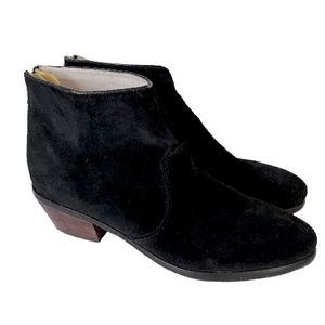 Boden Black Leathe Ankle Boots Suede Women’s Shoes Size 39.5